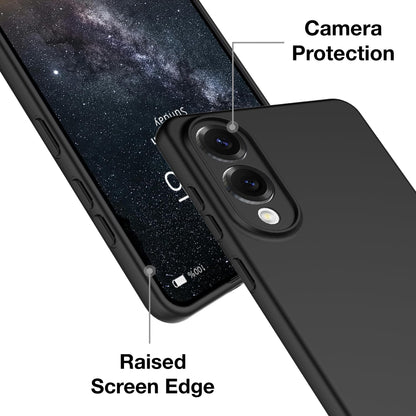 MEZON Samsung Galaxy S25 Edge (6.7") Slim Black Premium TPU Gel Back Case – Shock Absorption (Galaxy S25 Edge, Gel Black)