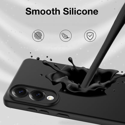 MEZON Samsung Galaxy S25 Edge (6.7") Slim Black Premium TPU Gel Back Case – Shock Absorption (Galaxy S25 Edge, Gel Black)