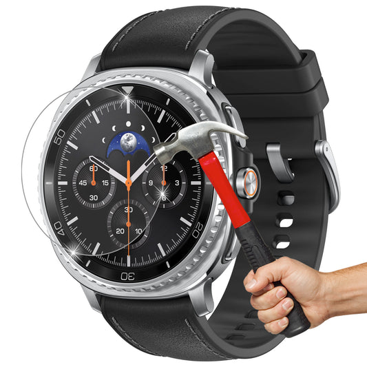 [2 Pack] MEZON Samsung Galaxy Watch8 Classic (46 mm) Premium Tempered Glass Protector Shock Absorption (Galaxy Watch8 Classic 46mm, 9H)