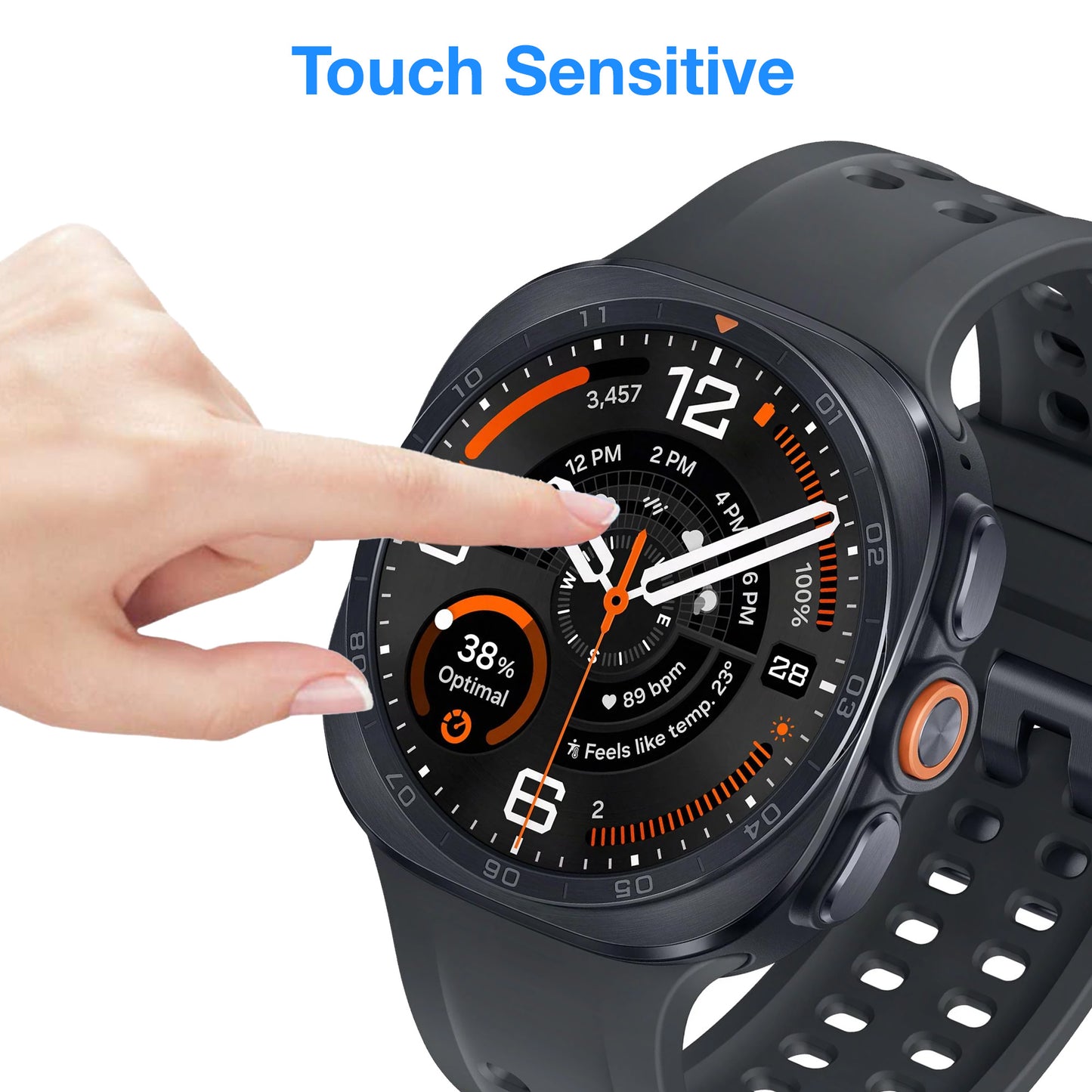 [2 Pack] MEZON Samsung Galaxy Watch Ultra2 2026 (47 mm) Premium Tempered Glass Protector Shock Absorption (Galaxy Watch Ultra2 47mm, 9H)
