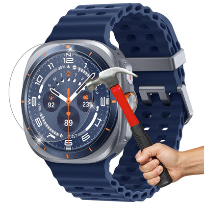 [2 Pack] MEZON Samsung Galaxy Watch Ultra 2025 (47 mm) Premium Tempered Glass Protector Shock Absorption (Galaxy Watch Ultra 47mm, 9H)