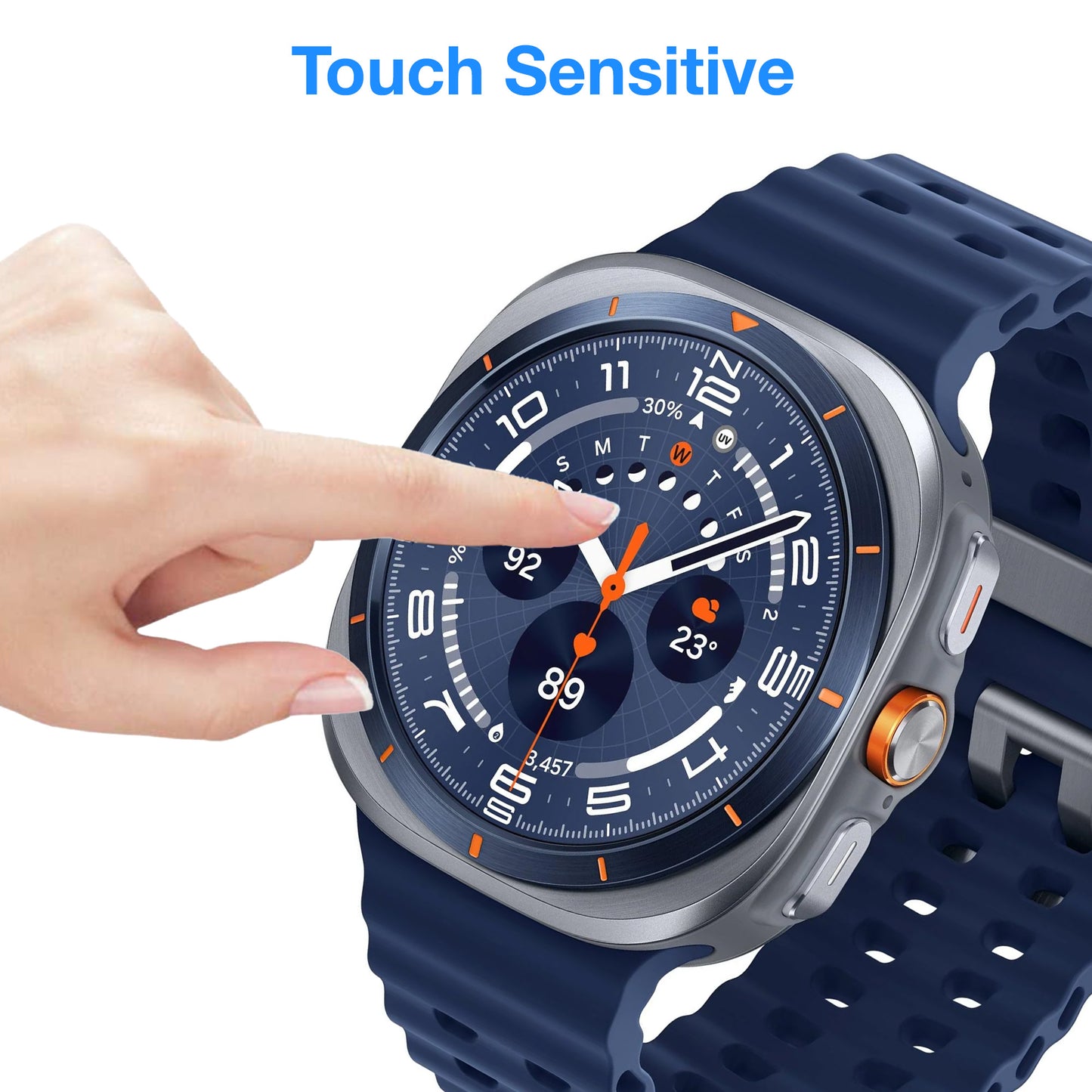 [3 Pack] MEZON Samsung Galaxy Watch Ultra 2025 (47 mm) Ultra Clear TPU Film Screen Protectors – Shock Absorption (Watch Ultra 47mm, Clear)