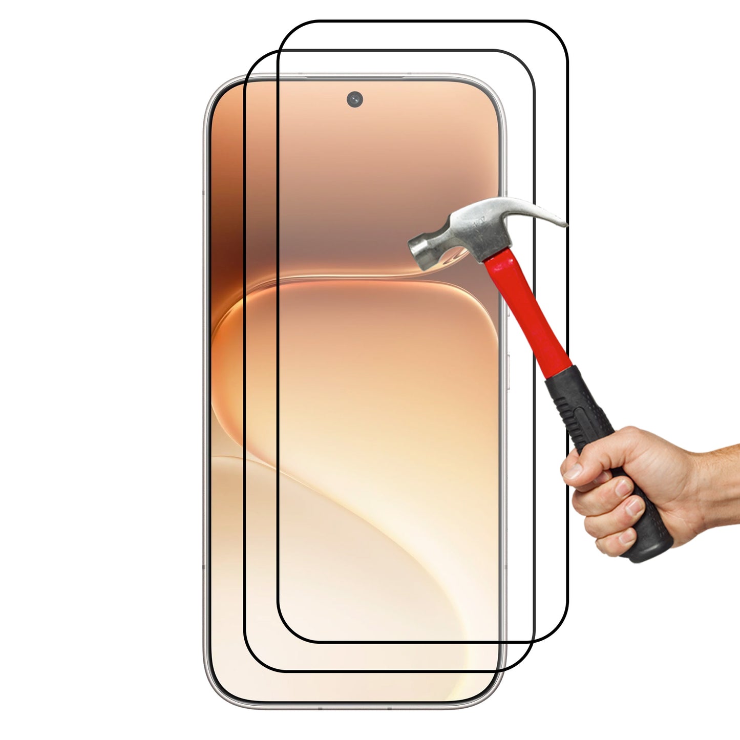 [2 Pack] MEZON HONOR 600 5G Full Coverage Tempered Glass Crystal Clear Premium 9H HD Screen Protector