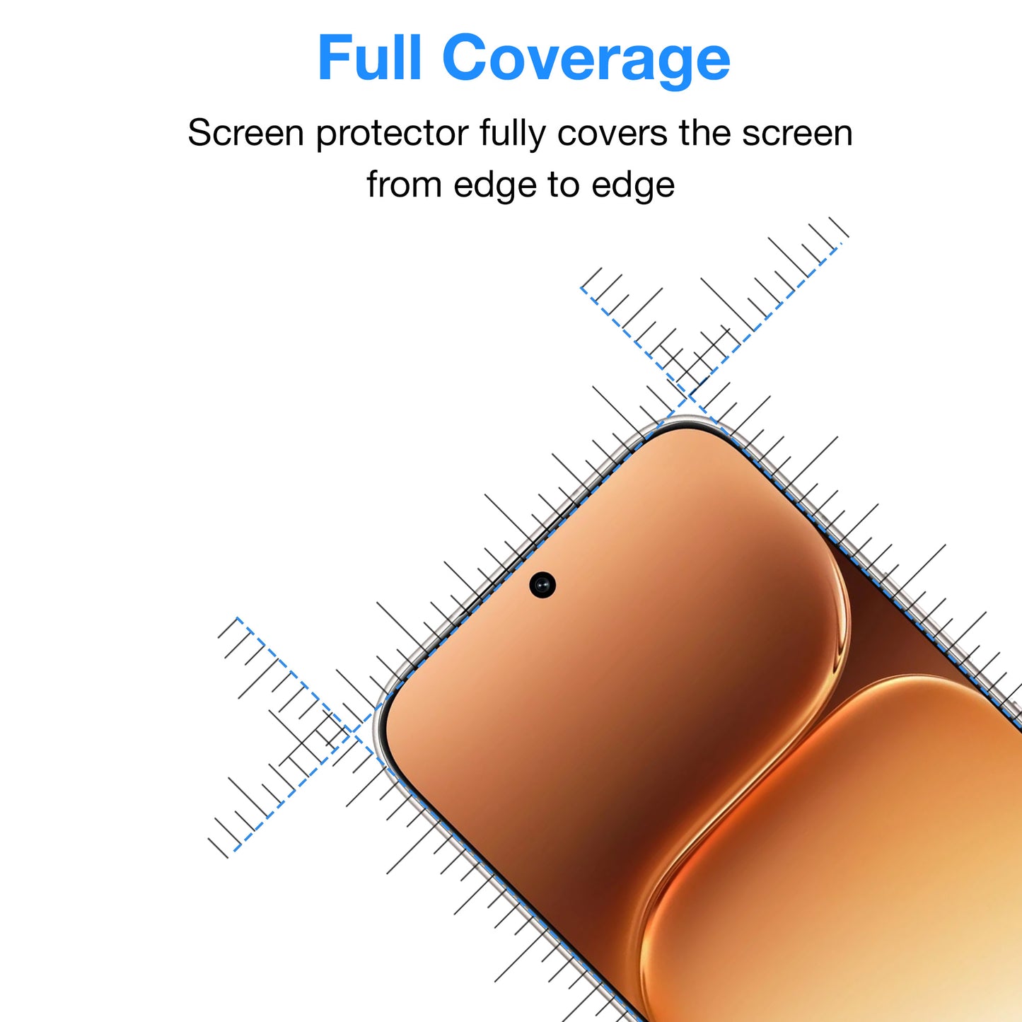 [2 Pack] MEZON HONOR 600 5G Full Coverage Tempered Glass Crystal Clear Premium 9H HD Screen Protector