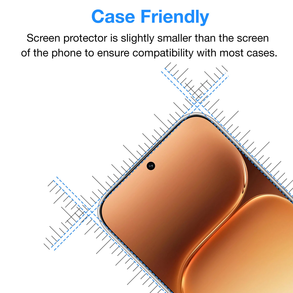 [2 Pack] MEZON Tempered Glass for HONOR 600 5G Crystal Clear Premium 9H HD Case Friendly Screen Protector