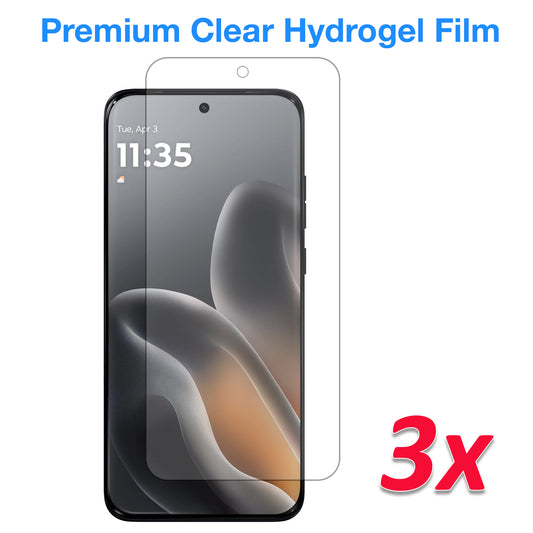 [3 Pack] MEZON Motorola Edge 70 Fusion 5G Premium Hydrogel Clear Edge-to-Edge Full Coverage Screen Protector Film