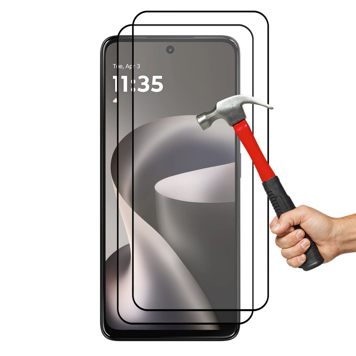 [2 Pack] MEZON Motorola Moto G37 5G Full Coverage Tempered Glass Crystal Clear Premium 9H HD Screen Protector