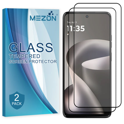 [2 Pack] MEZON Motorola Moto G37 5G Full Coverage Tempered Glass Crystal Clear Premium 9H HD Screen Protector