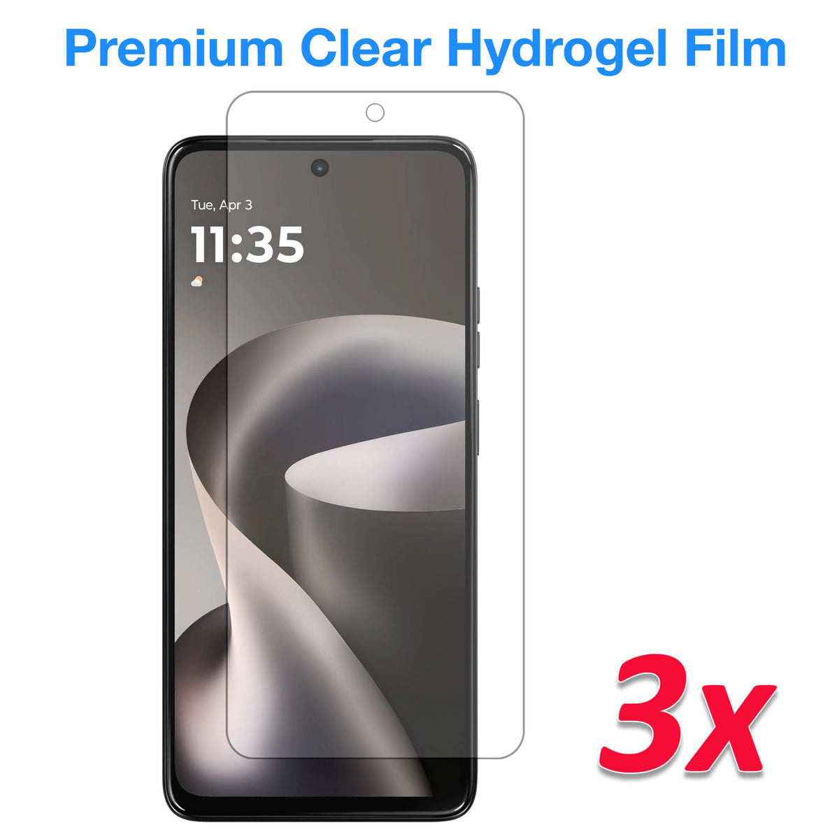 [3 Pack] MEZON Motorola G37 5G Premium Hydrogel Clear Edge-to-Edge Full Coverage Screen Protector Film