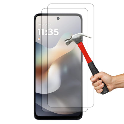 [2 Pack] MEZON Tempered Glass for Motorola Moto G56 5G Crystal Clear Premium 9H HD Case Friendly Screen Protector