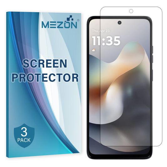 [3 Pack] MEZON Motorola G56 5G Premium Hydrogel Clear Edge-to-Edge Full Coverage Screen Protector Film