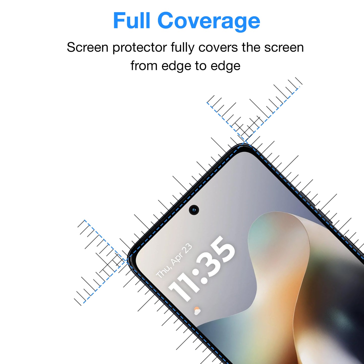 [3 Pack] MEZON Motorola G56 5G Premium Hydrogel Clear Edge-to-Edge Full Coverage Screen Protector Film