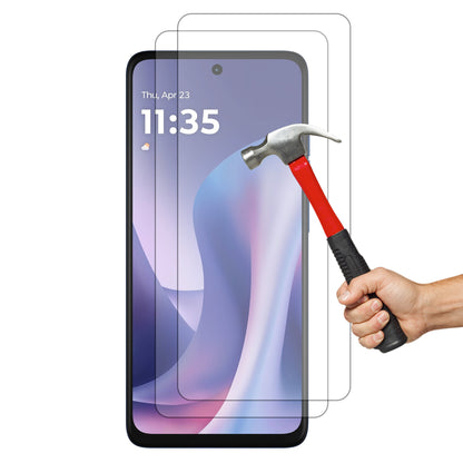 [2 Pack] MEZON Tempered Glass for Motorola Moto G57 5G Crystal Clear Premium 9H HD Case Friendly Screen Protector