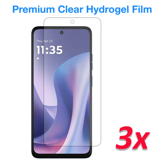 [3 Pack] MEZON Motorola G57 5G Premium Hydrogel Clear Edge-to-Edge Full Coverage Screen Protector Film