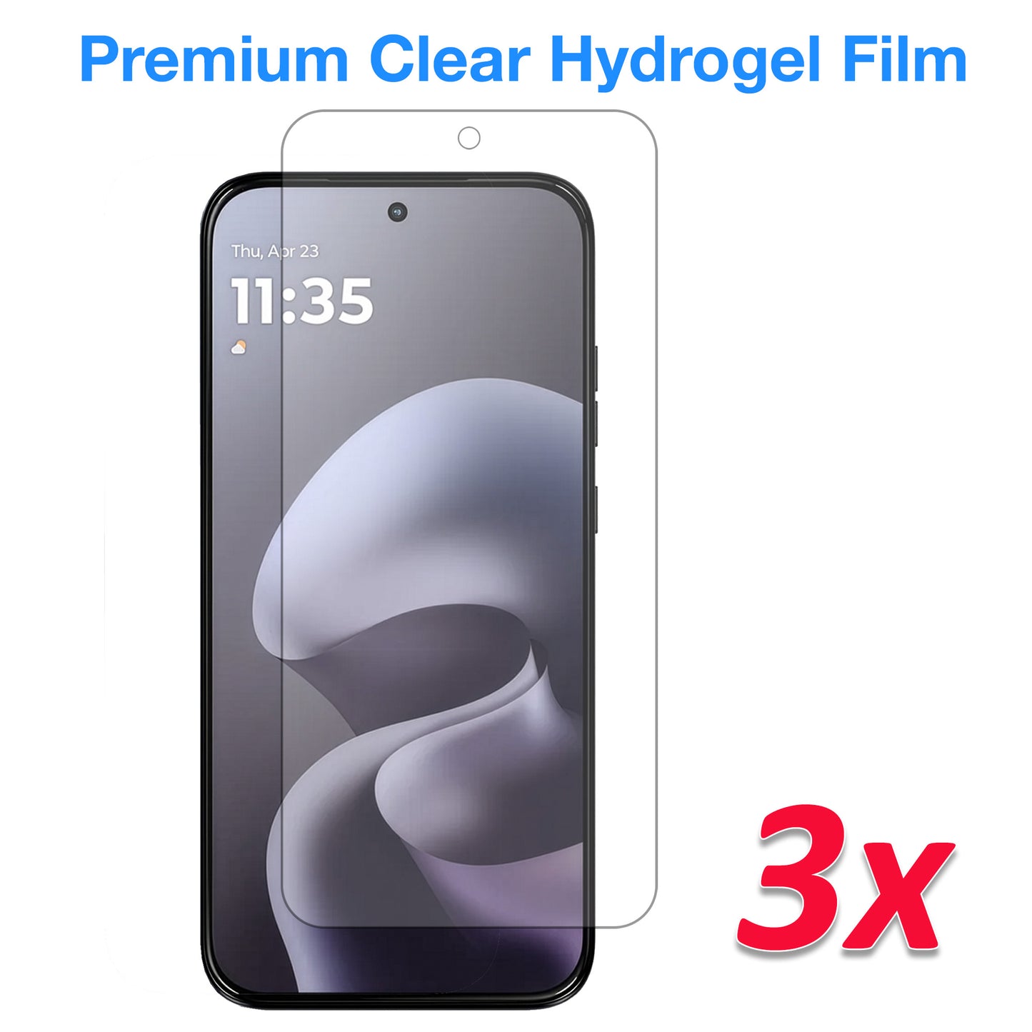 [3 Pack] MEZON Motorola G67 5G Premium Hydrogel Clear Edge-to-Edge Full Coverage Screen Protector Film