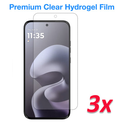 [3 Pack] MEZON Motorola G67 5G Premium Hydrogel Clear Edge-to-Edge Full Coverage Screen Protector Film