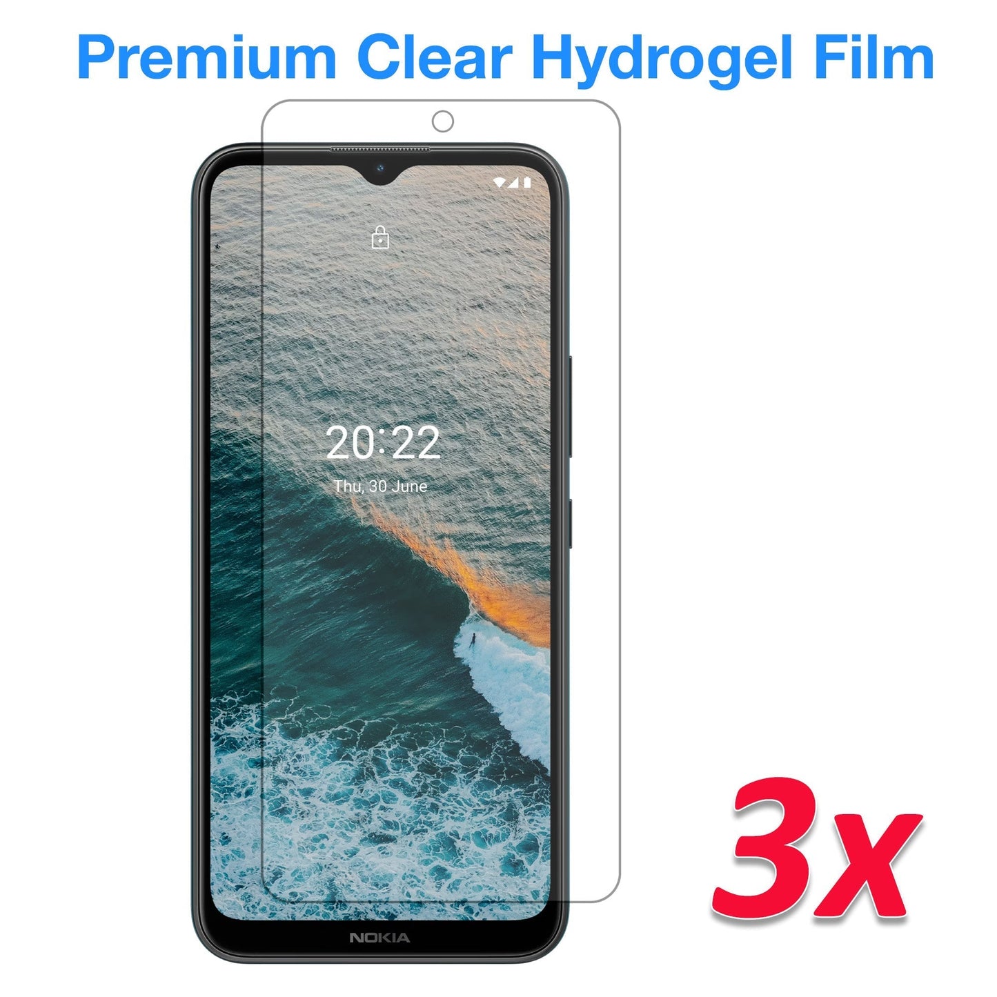[3 Pack] MEZON Nokia C21 Plus Premium Hydrogel Clear Edge-to-Edge Full Coverage Screen Protector Film