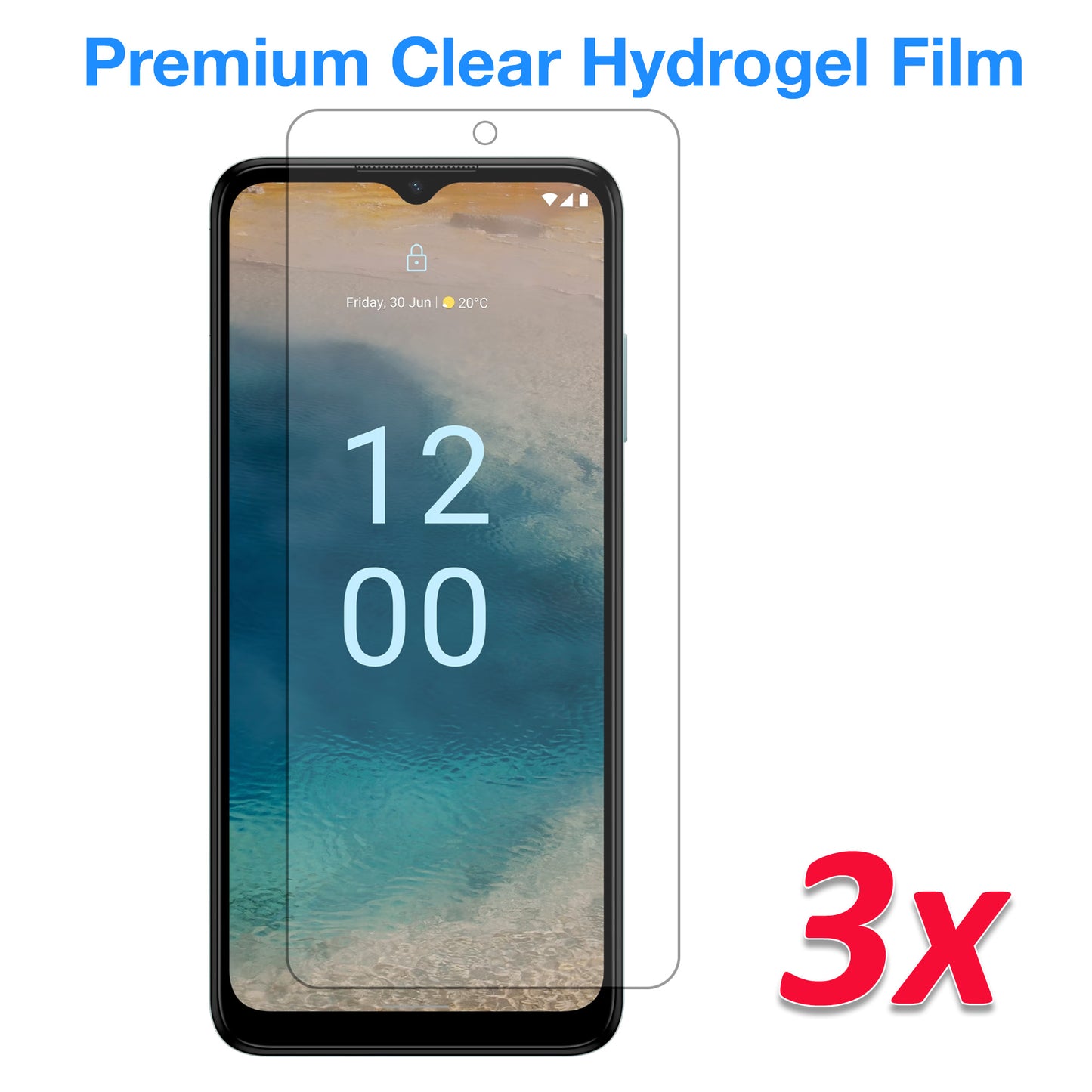 [3 Pack] MEZON Nokia G22 Premium Hydrogel Clear Edge-to-Edge Full Coverage Screen Protector Film