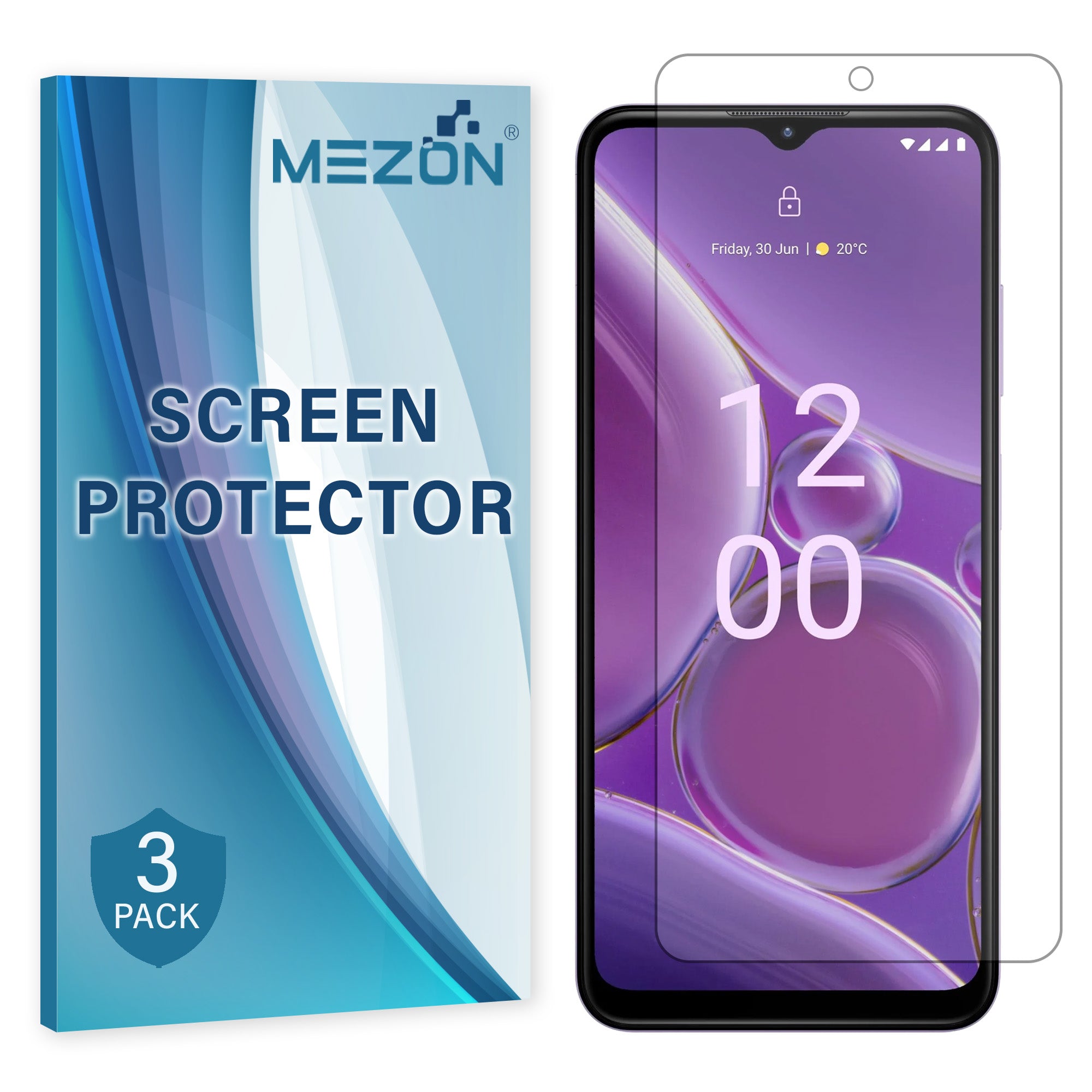 [3 Pack] MEZON Nokia G42 5G Clear Edge-to-Edge Hydrogel Film
