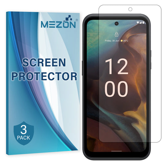 [3 Pack] MEZON Nokia XR21 Ultra Clear Screen Protector Case Friendly Film (Nokia XR21, Clear)