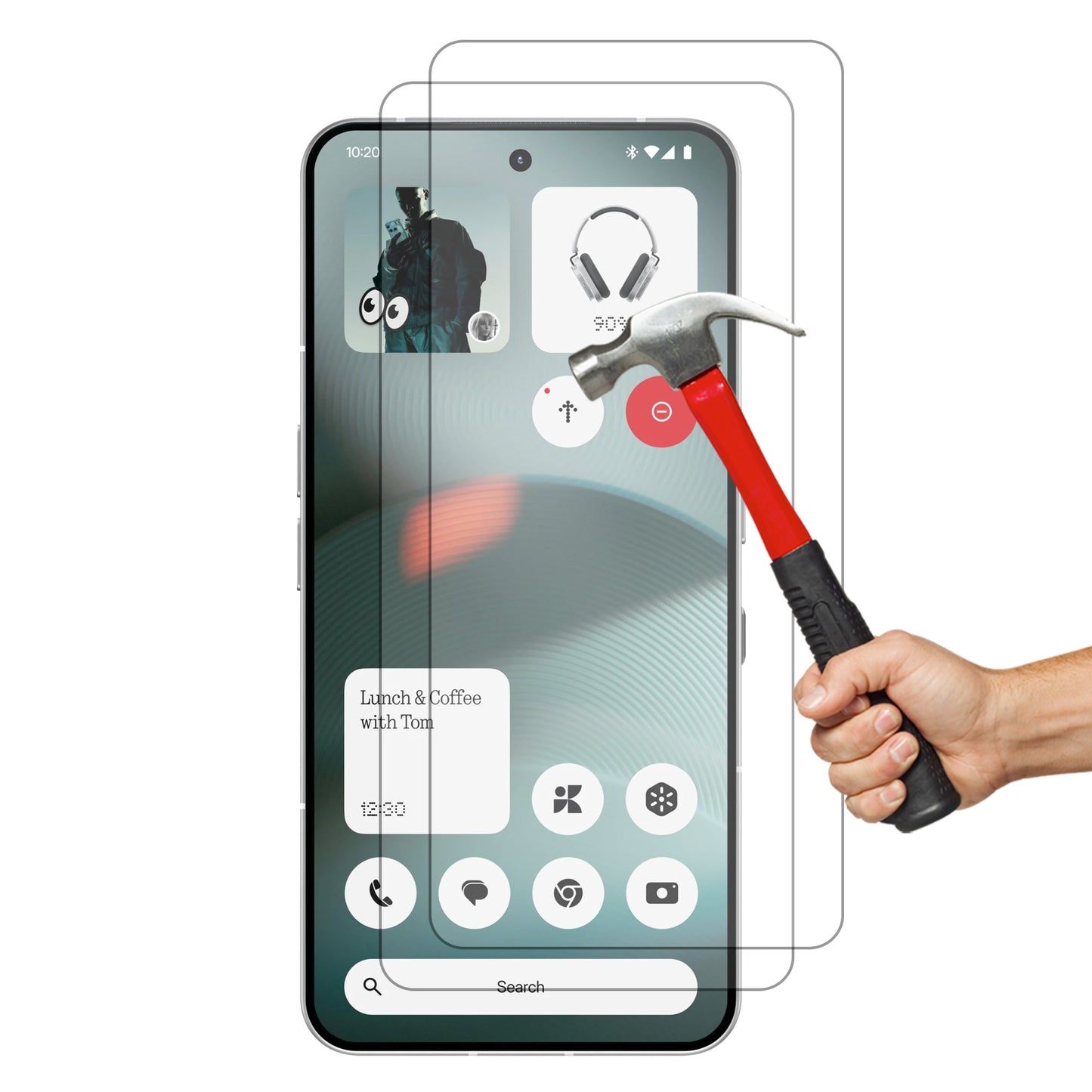 [2 Pack] MEZON Nothing Phone (3) Tempered Glass Crystal Clear Premium 9H HD Case Friendly Screen Protector (Nothing 3, 9H)