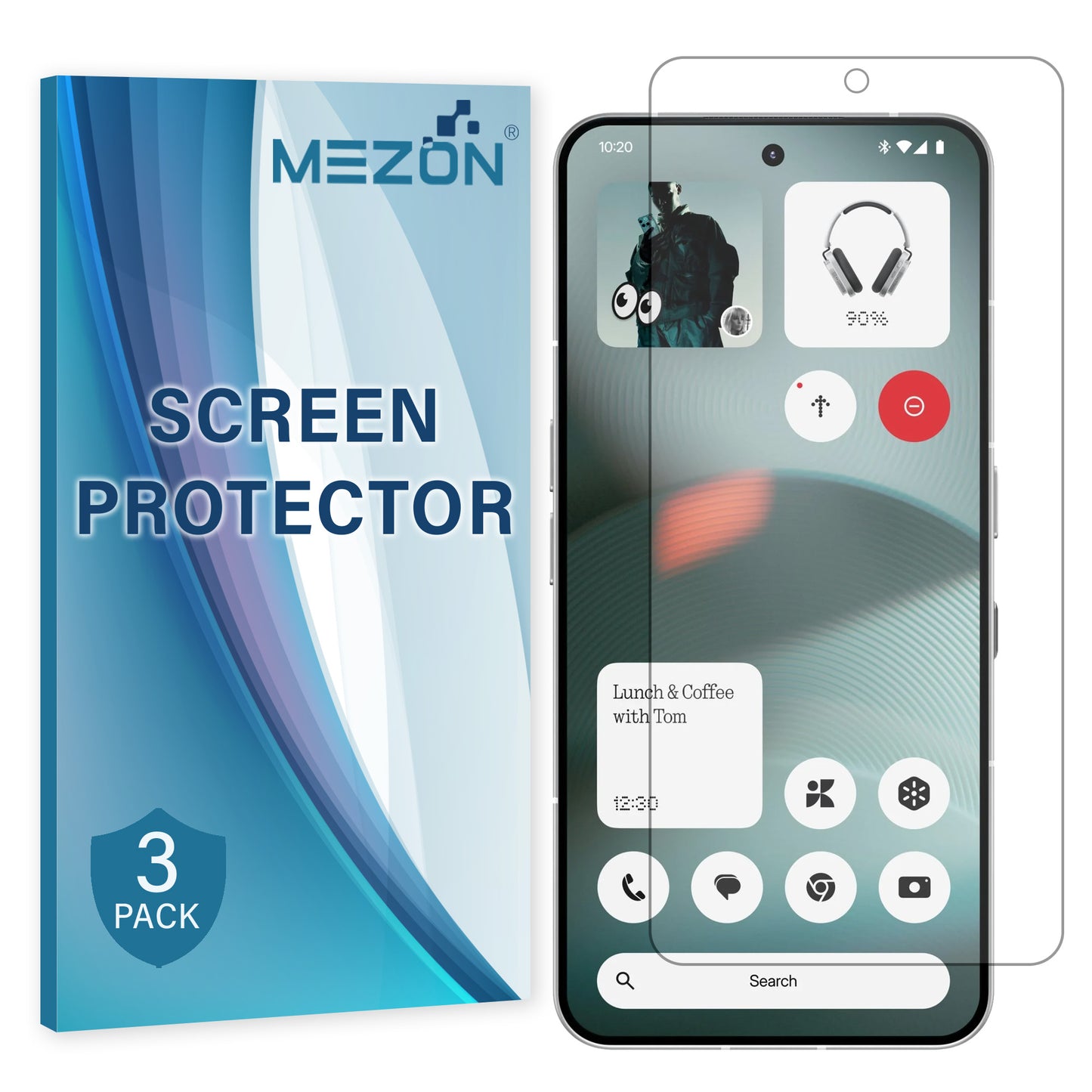 [3 Pack] MEZON Nothing Phone (3) Premium Hydrogel Clear Edge-to-Edge Full Coverage Screen Protector Film