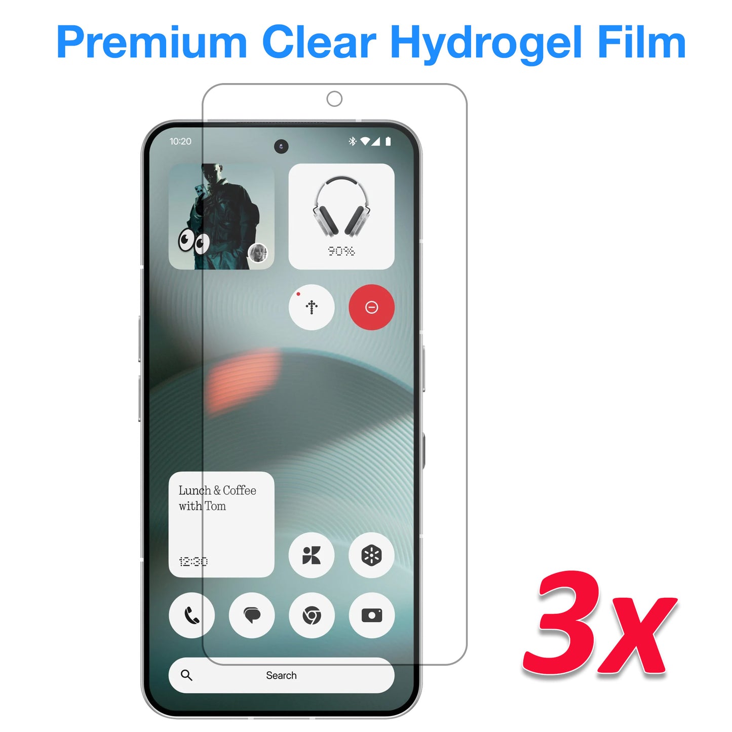 [3 Pack] MEZON Nothing Phone (3) Premium Hydrogel Clear Edge-to-Edge Full Coverage Screen Protector Film