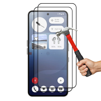 [2 Pack] MEZON Nothing Phone (3a) Full Coverage Tempered Glass Crystal Clear Premium 9H HD Screen Protector (Nothing 3a, 9H Full)