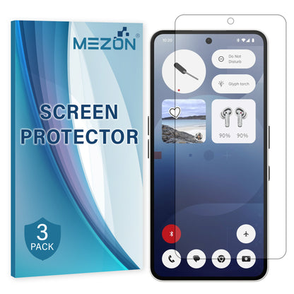 [3 Pack] MEZON Nothing Phone (3a) Ultra Clear Screen Protector Case Friendly Film (Nothing 3a, Clear)