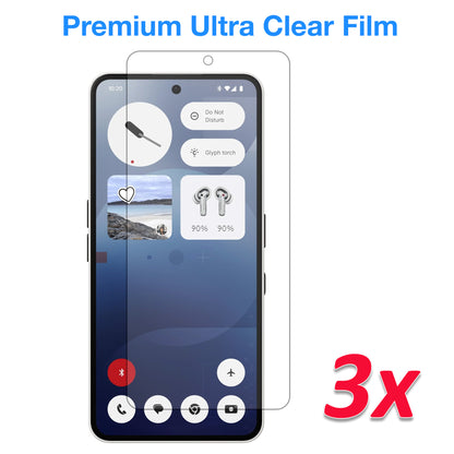 [3 Pack] MEZON Nothing Phone (3a) Ultra Clear Screen Protector Case Friendly Film (Nothing 3a, Clear)