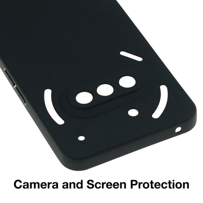 MEZON Nothing Phone (3a) Ultra Slim Black Premium TPU Gel Back Case – Shock Absorption, Wireless Charging Compatible