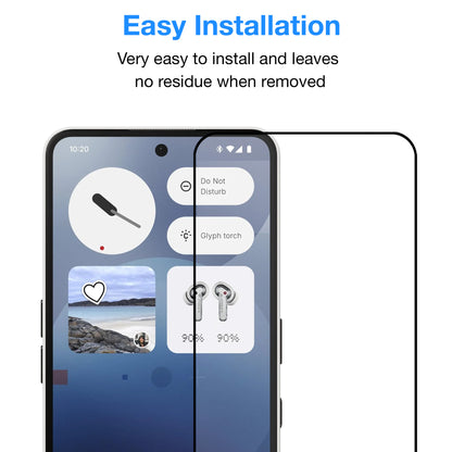 [2 Pack] MEZON Nothing Phone (3a) Full Coverage Tempered Glass Crystal Clear Premium 9H HD Screen Protector (Nothing 3a, 9H Full)