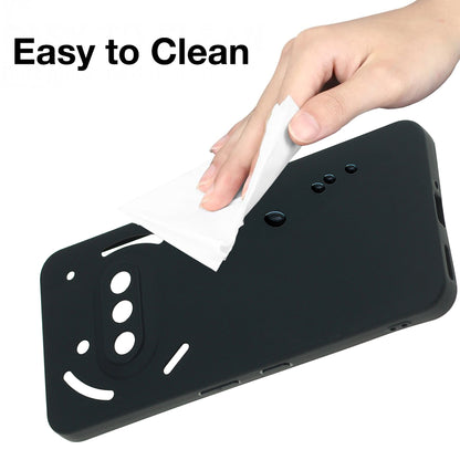 MEZON Nothing Phone (3a) Ultra Slim Black Premium TPU Gel Back Case – Shock Absorption, Wireless Charging Compatible