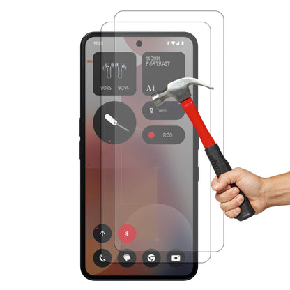 [2 Pack] MEZON Nothing Phone (3a) Pro Tempered Glass Crystal Clear Premium 9H HD Case Friendly Screen Protector (Nothing 3a Pro, 9H)