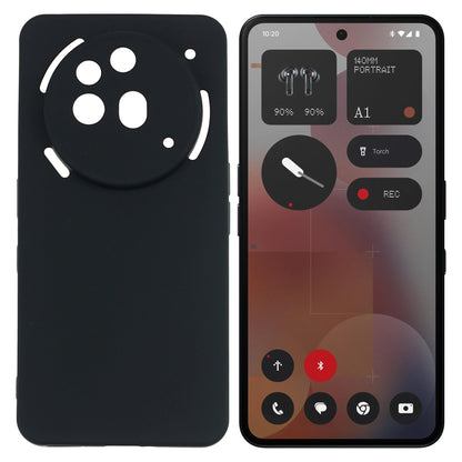 MEZON Nothing Phone (3a) Pro Ultra Slim Black Premium TPU Gel Back Case – Shock Absorption, Wireless Charging Compatible