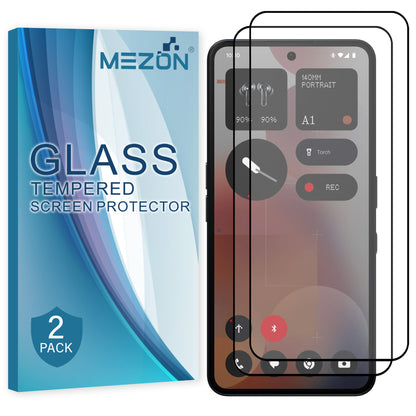 [2 Pack] MEZON Nothing Phone (3a) Pro Full Coverage Tempered Glass Crystal Clear Premium 9H HD Screen Protector (Nothing 3a Pro, 9H Full)