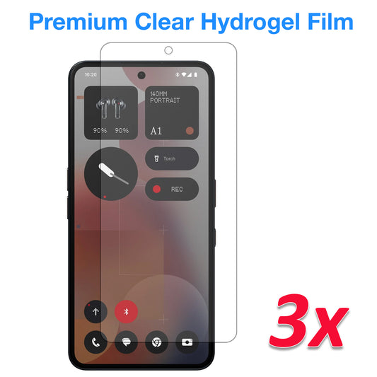 [3 Pack] MEZON Nothing Phone (3a) Pro Premium Hydrogel Clear Edge-to-Edge Full Coverage Screen Protector Film