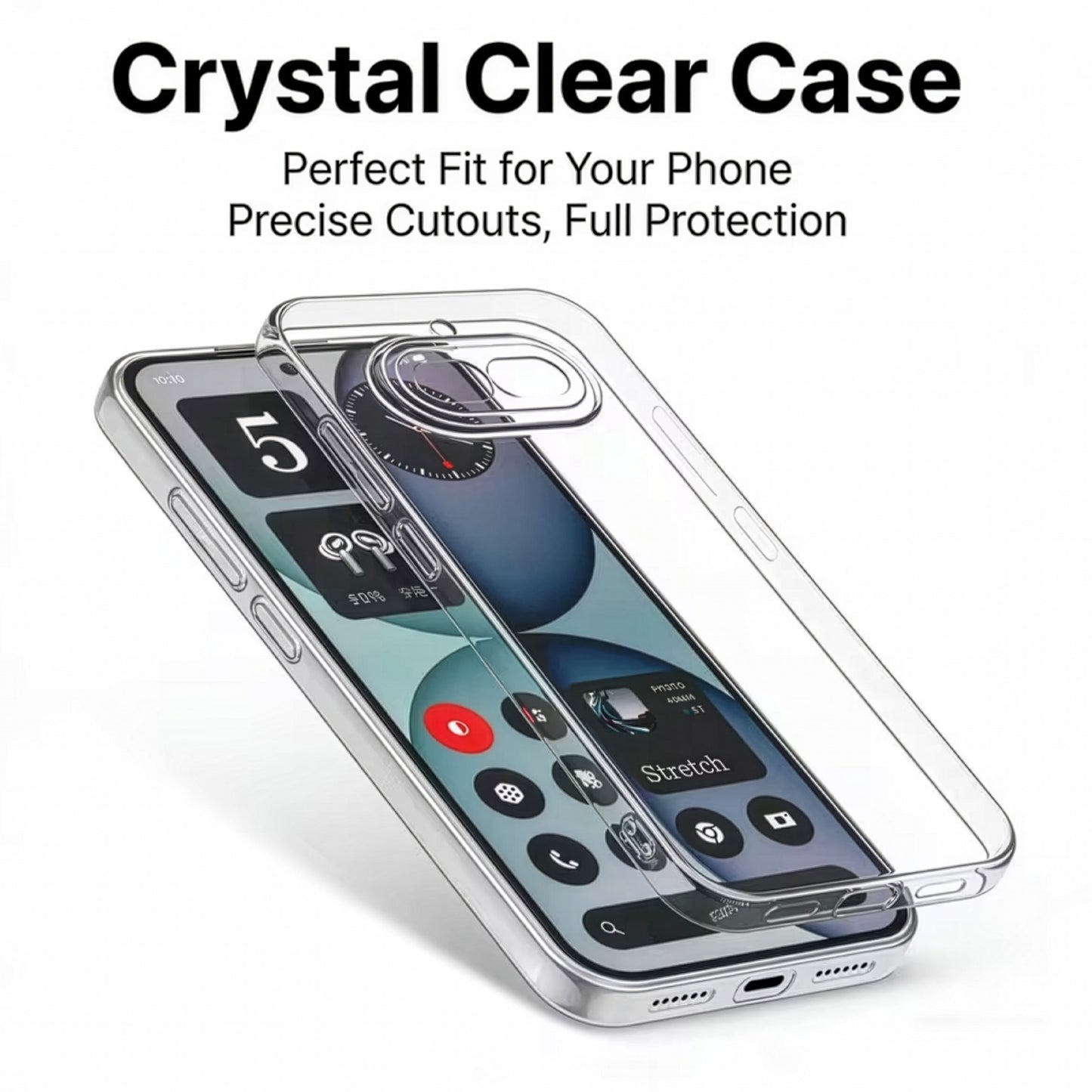 MEZON Nothing Phone (4a) Ultra Slim Crystal Clear Premium TPU Gel Back Case – Shock Absorption, Wireless Charging Compatible