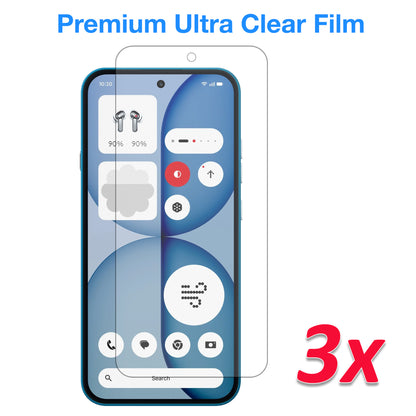 [3 Pack] MEZON Nothing Phone (4a) Ultra Clear Screen Protector Case Friendly Film (Nothing 4a, Clear)
