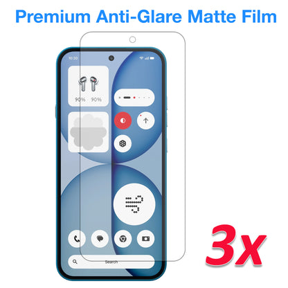 [3 Pack] MEZON Nothing Phone (4a) Anti-Glare Matte Screen Protector Case Friendly Film (Nothing 4a, Matte)