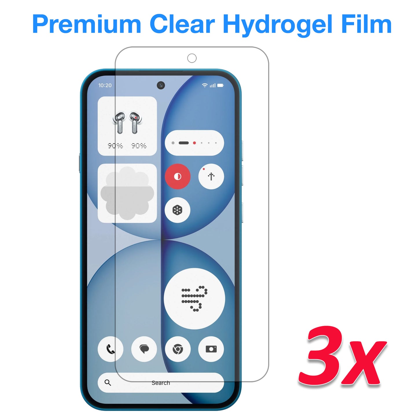 [3 Pack] MEZON Nothing Phone (4a) Premium Hydrogel Clear Edge-to-Edge Full Coverage Screen Protector Film
