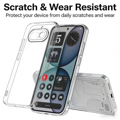 MEZON Nothing Phone (4a) Ultra Slim Crystal Clear Premium TPU Gel Back Case – Shock Absorption, Wireless Charging Compatible