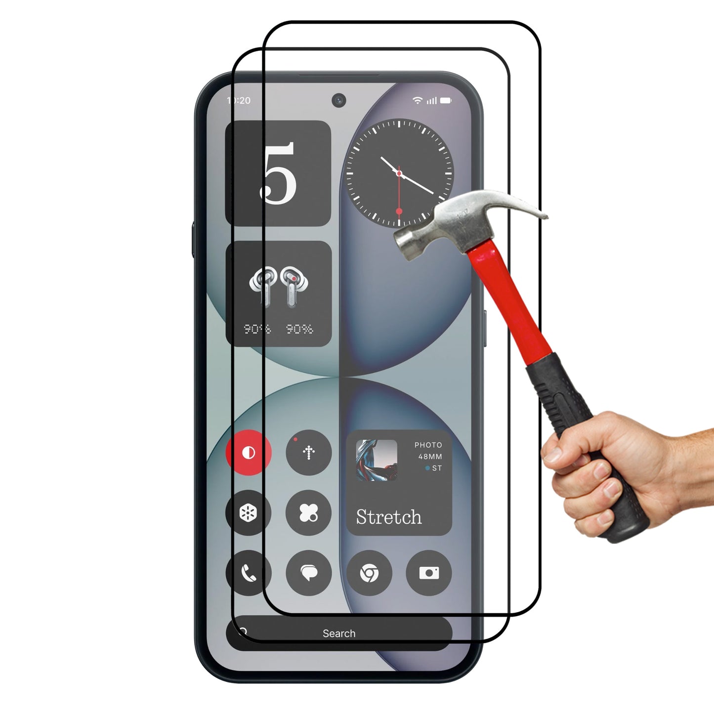 [2 Pack] MEZON Nothing Phone (4a) Pro Full Coverage Tempered Glass Crystal Clear Premium 9H HD Screen Protector (Nothing 4a Pro, 9H Full)