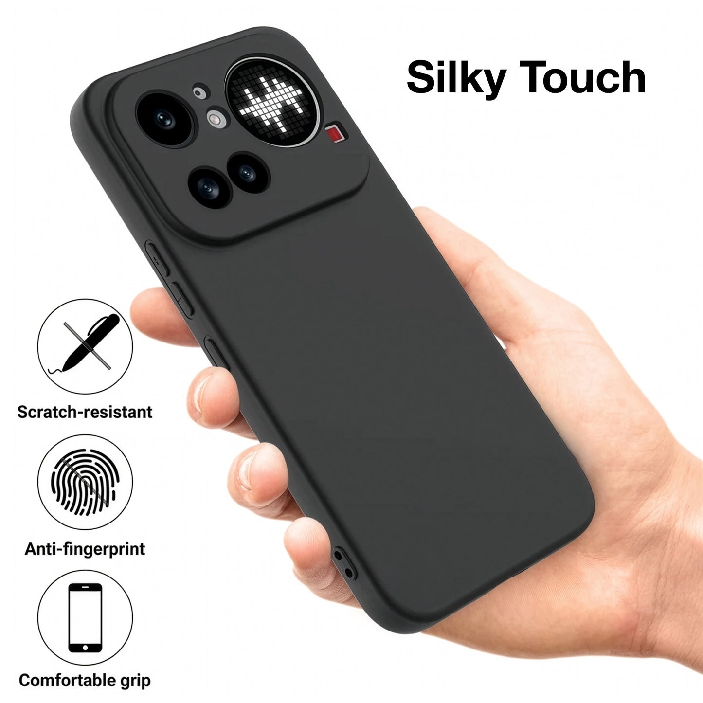 MEZON Nothing Phone (4a) Pro Ultra Slim Black Premium TPU Gel Back Case – Shock Absorption, Wireless Charging Compatible