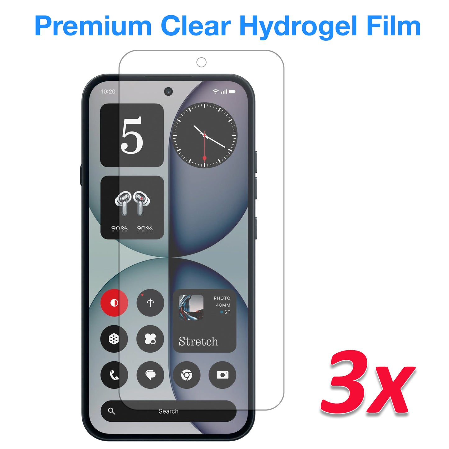 [3 Pack] MEZON Nothing Phone (4a) Pro Premium Hydrogel Clear Edge-to-Edge Full Coverage Screen Protector Film