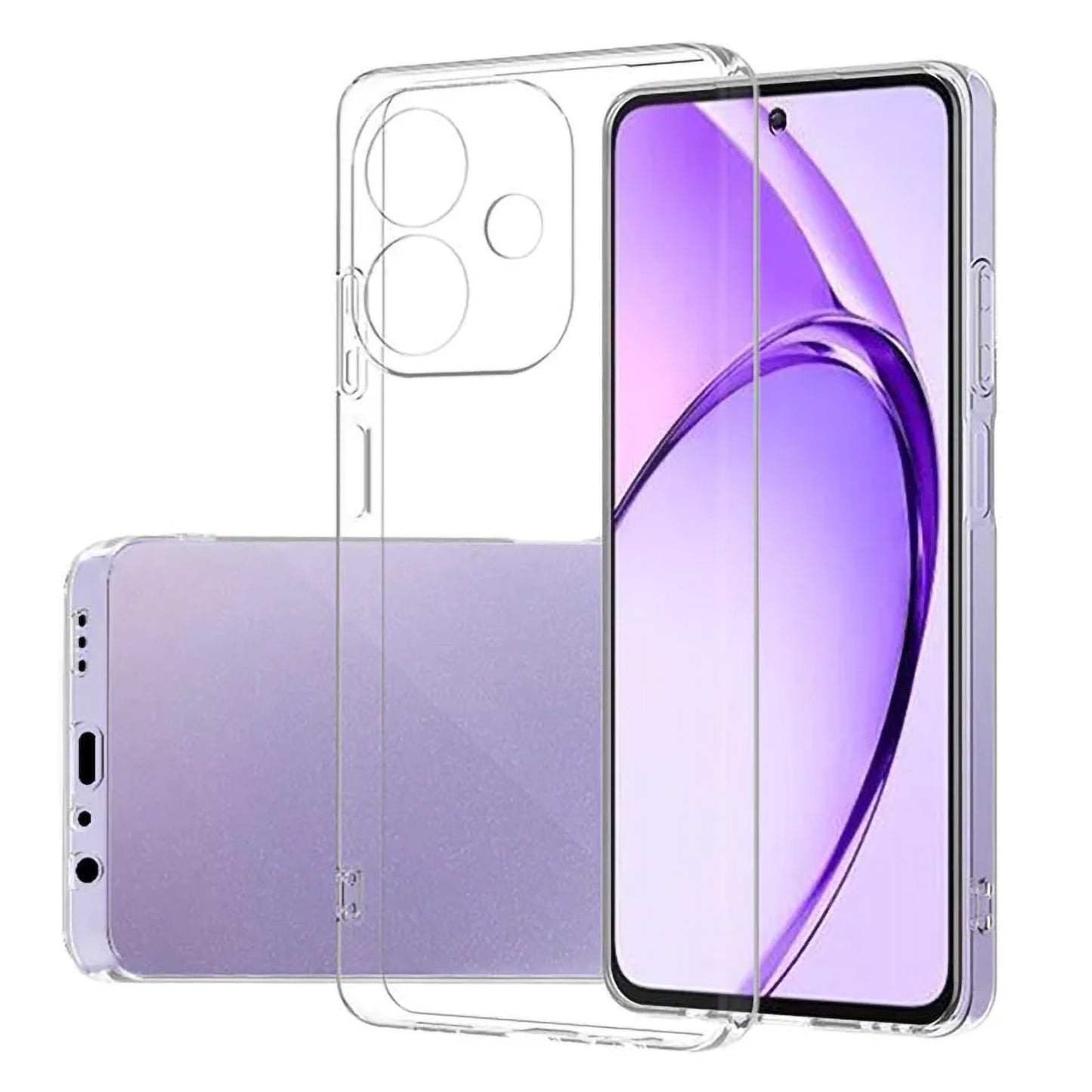 MEZON OPPO A40 4G Ultra Slim Crystal Clear Premium TPU Gel Back Case – Shock Absorption, Wireless Charging Compatible