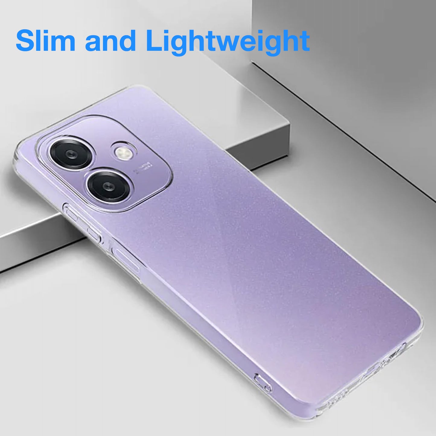 MEZON OPPO A40 4G Ultra Slim Crystal Clear Premium TPU Gel Back Case – Shock Absorption, Wireless Charging Compatible