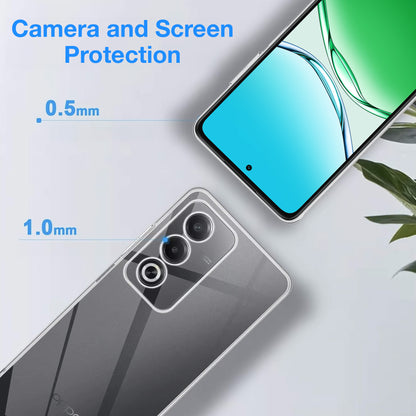 MEZON OPPO A5 4G Ultra Slim Crystal Clear Premium TPU Gel Back Case – Shock Absorption, Wireless Charging Compatible