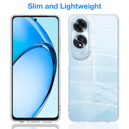 MEZON OPPO A60 4G Ultra Slim Crystal Clear Premium TPU Gel Back Case – Shock Absorption, Wireless Charging Compatible