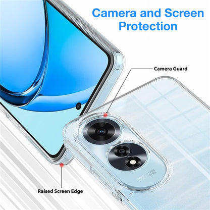 MEZON OPPO A60 4G Ultra Slim Crystal Clear Premium TPU Gel Back Case – Shock Absorption, Wireless Charging Compatible